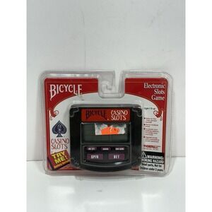 Vtg 1994 Tiger Electronics Bicycle Casino Slots Hanheld Electronic Game New